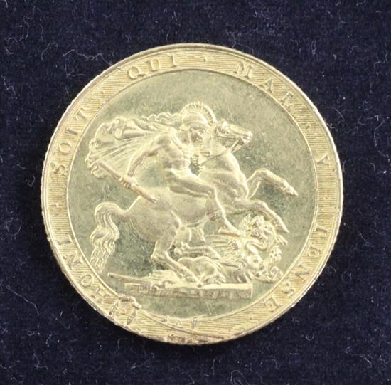 A George III gold sovereign, 1820,